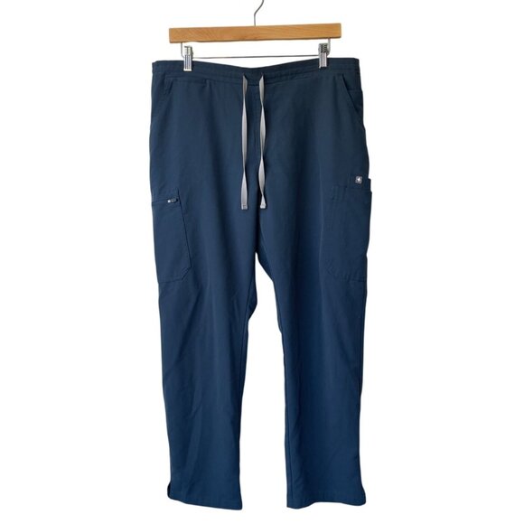 Figs Womens Yola Scrub Pants Size L Technical Collection Navy Blue High Waisted - Picture 1 of 7